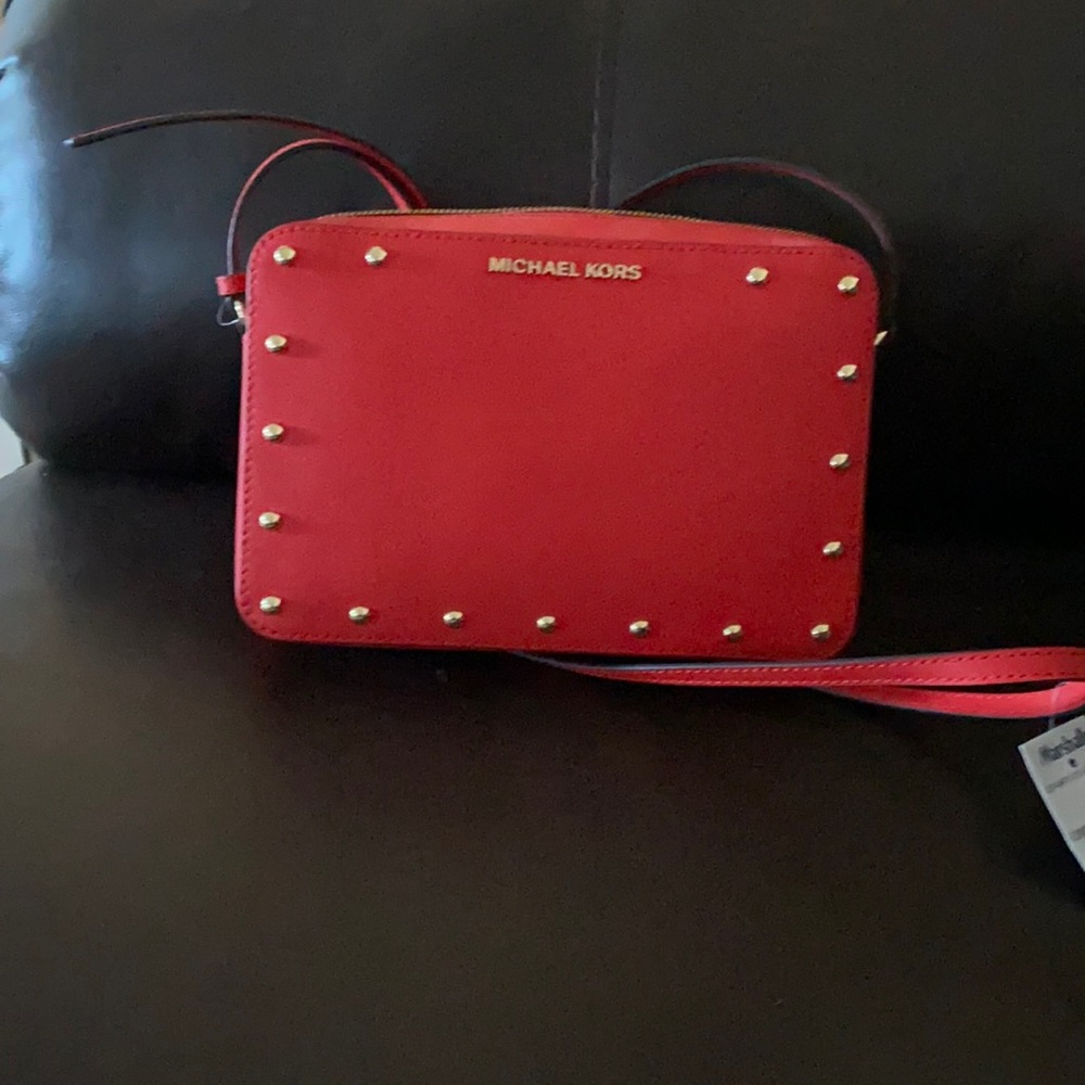 Red Michael Kors crossbody bag